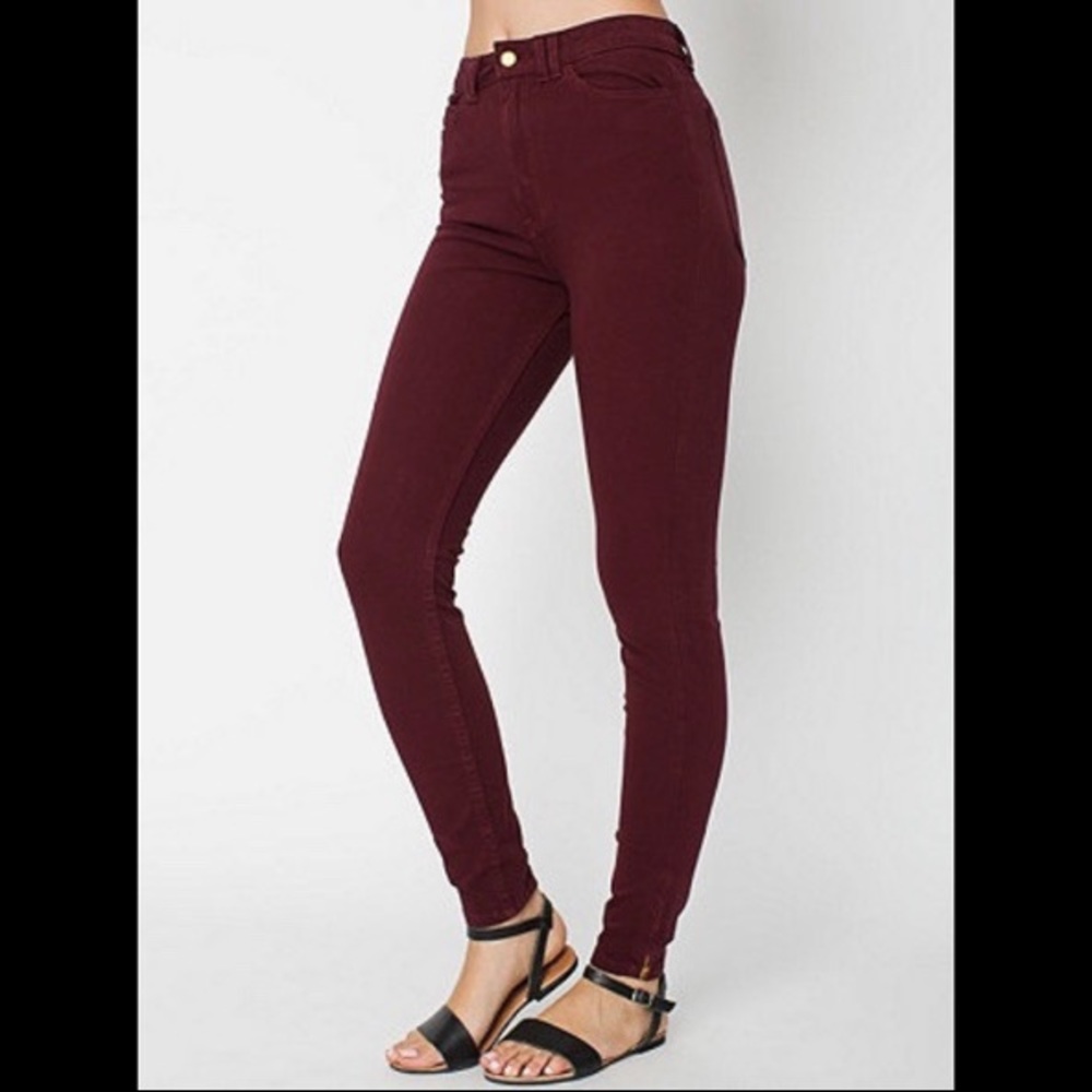 Crimson corduroy pants
